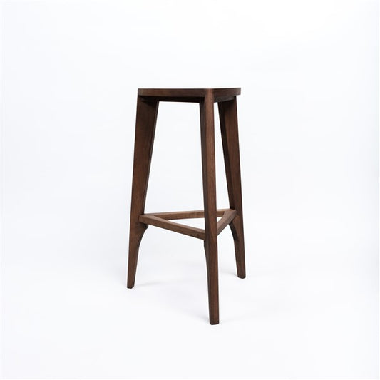 Straight Walnut Bar Stool