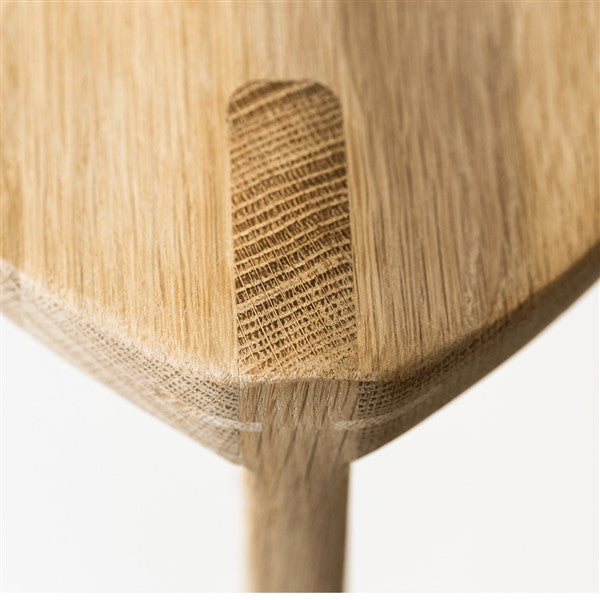 Oku Ho L Wooden Stool with Carved Seat
