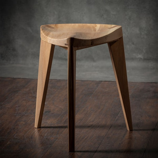 Kurumi Oku Natur L Wooden Stool