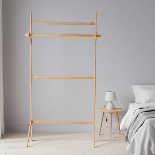 Oak Wooden Clothes Stand
