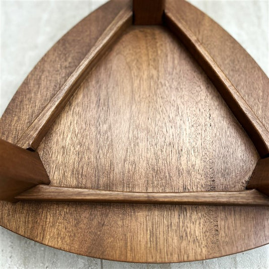 Yoru – Walnut Step Stool with Upholstered Seat