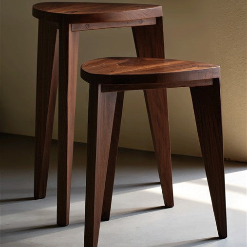 Enji Walnut Stool Set