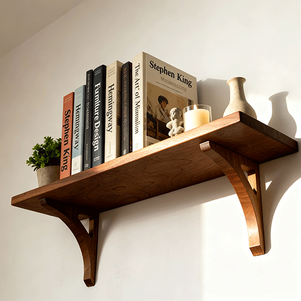 Ana – Wooden Walnut Shelf