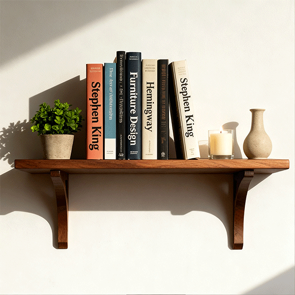 Ana – Wooden Walnut Shelf