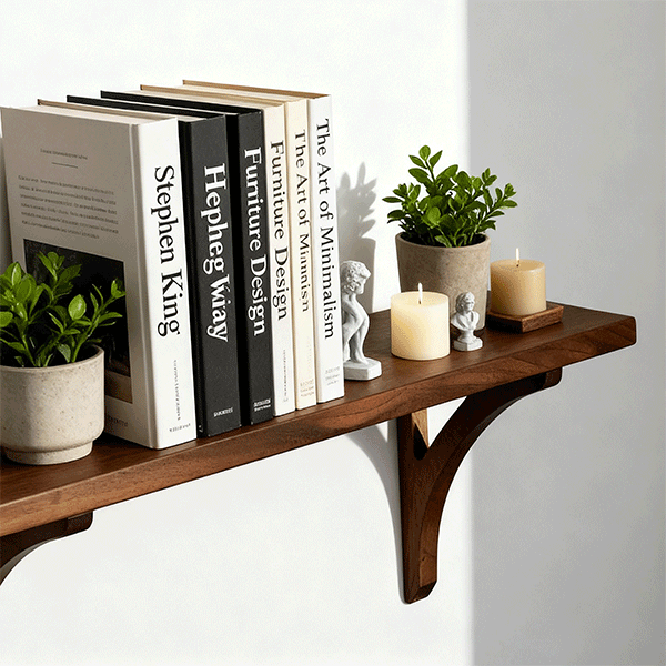Ana – Wooden Walnut Shelf