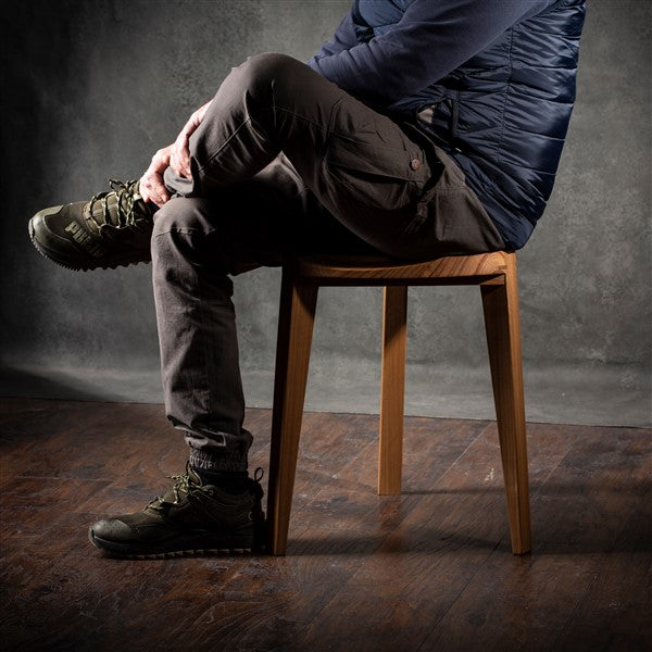 Nire XL Wooden Stool with Carved Seat