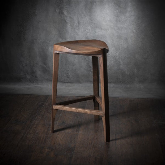 Walnut Wooden Bar Stool – 40 cm
