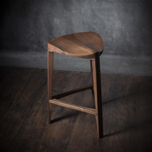 Walnut Wooden Bar Stool – 40 cm