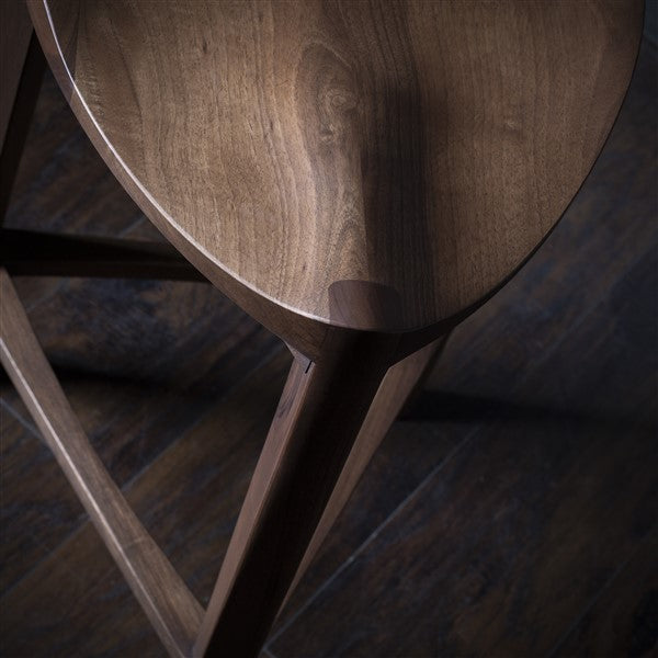 Walnut Wooden Bar Stool – 40 cm