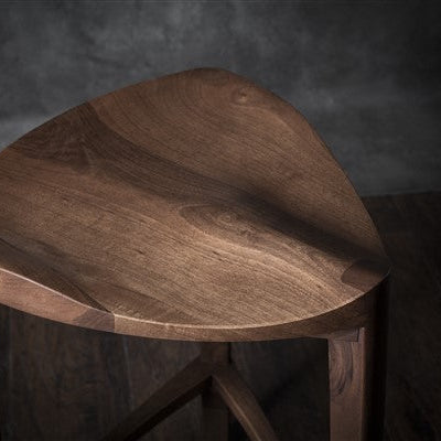 Walnut Wooden Bar Stool – 40 cm
