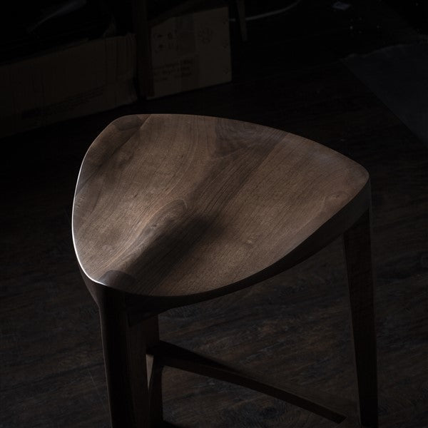 Walnut Wooden Bar Stool – 40 cm