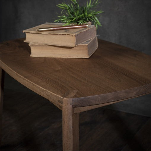Nora Wooden Side Table – Japandi Walnut Design