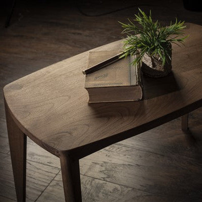 Nora Wooden Side Table – Japandi Walnut Design