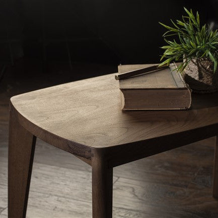 Nora Wooden Side Table – Japandi Walnut Design