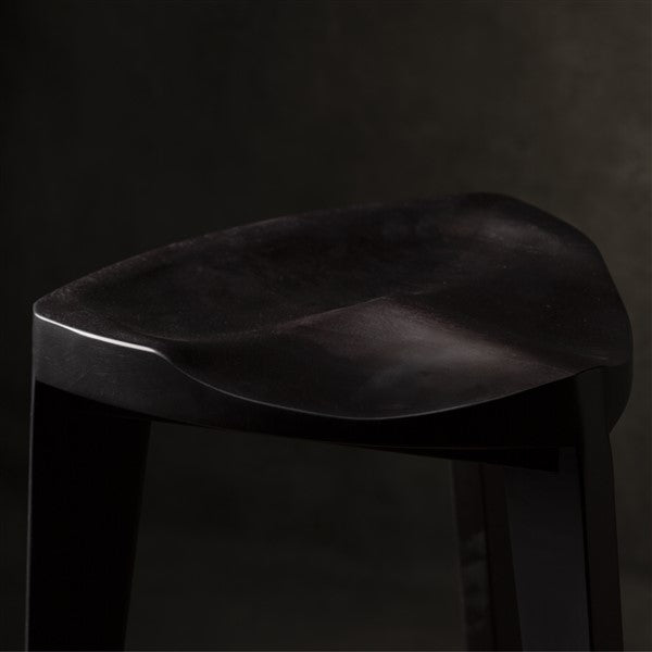Black Wooden Bar Stool