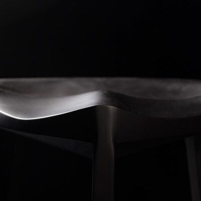 Black Wooden Bar Stool