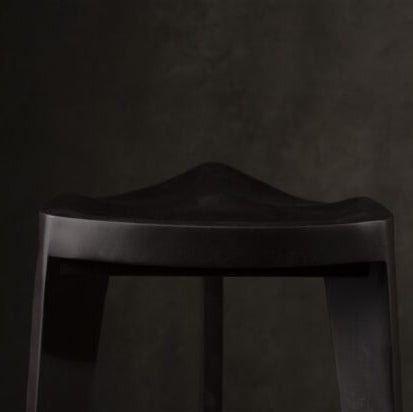 Black Wooden Bar Stool