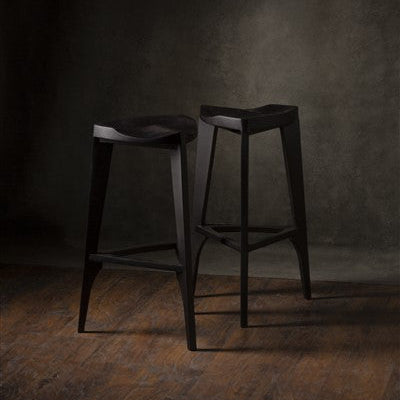 Black Wooden Bar Stool