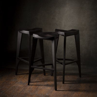 Black Wooden Bar Stool