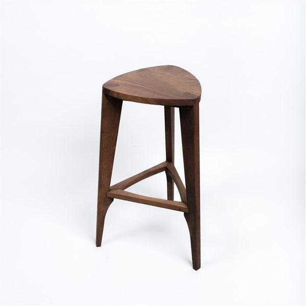 Straight Walnut Bar Stool