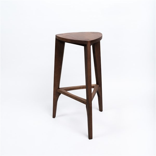 Straight Walnut Bar Stool