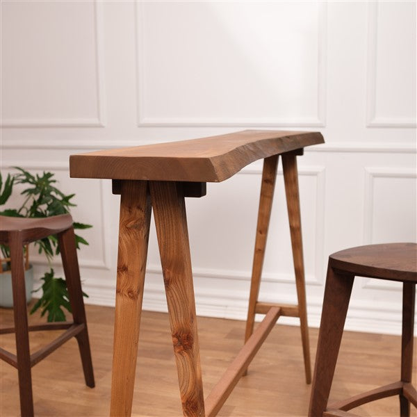 Live Edge Wooden Bar Table