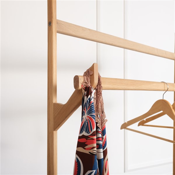 Oak Wooden Clothes Stand