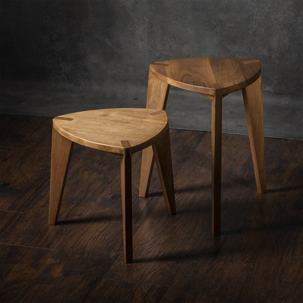 Kurumi L Walnut Stool Set – 2 Pieces