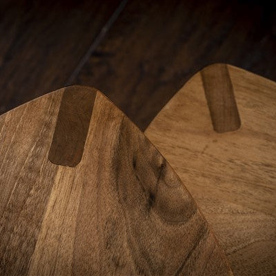 Kurumi L Walnut Stool Set – 2 Pieces