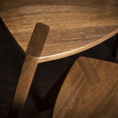 Kurumi L Walnut Stool Set – 2 Pieces