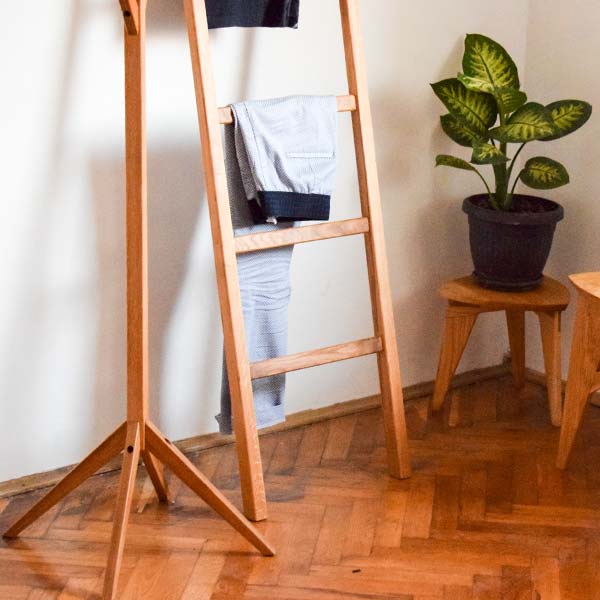 Wooden Ladder Clothes Stand