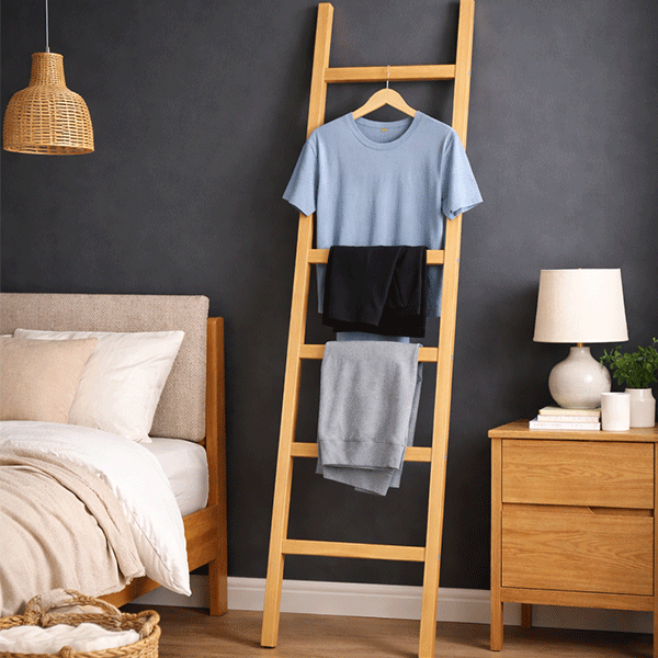 Wooden Ladder Clothes Stand