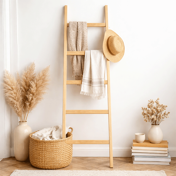 Wooden Ladder Clothes Stand