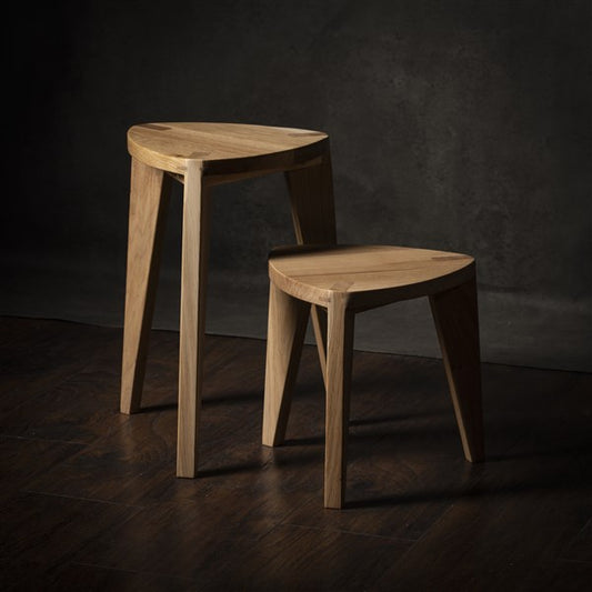 Oak Wooden Side Tables M (Set)