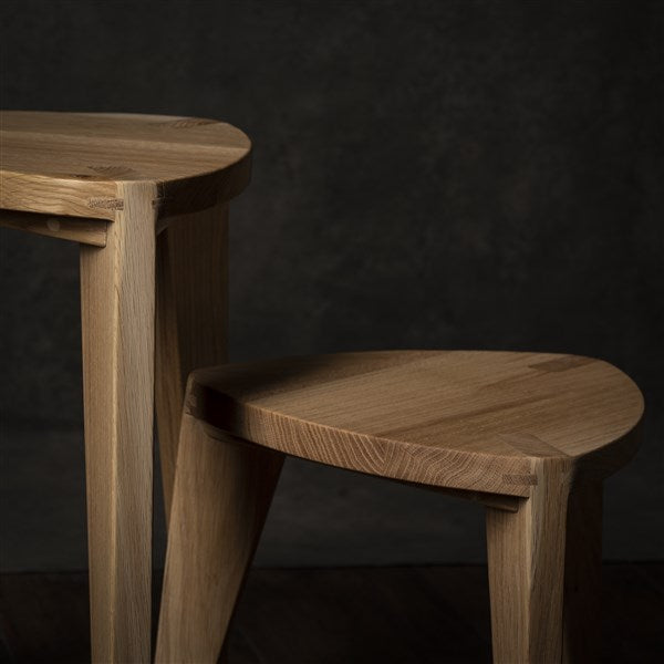 Oak Wooden Side Tables M (Set)