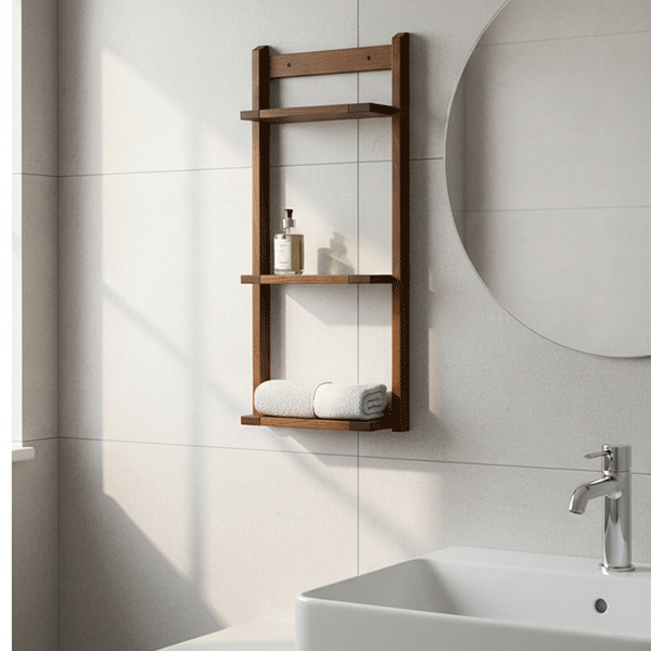Hinoki Bathroom Shelf
