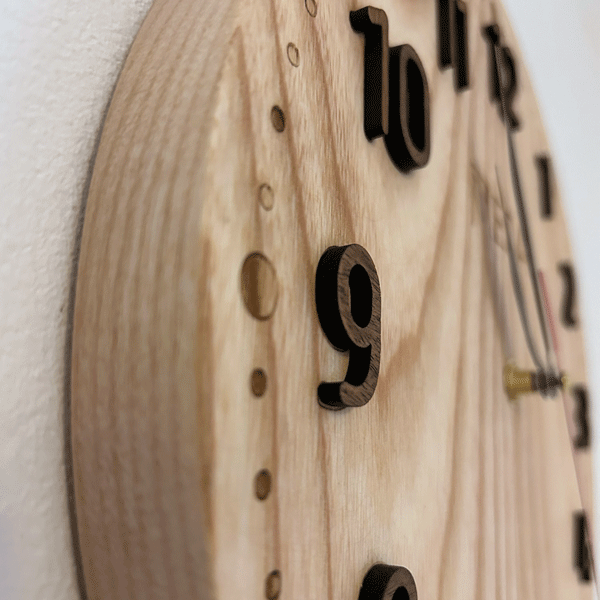 3D Wooden Wall Clock