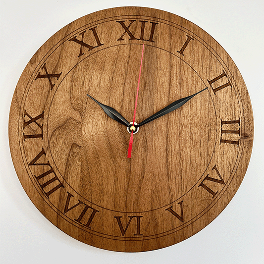 Wooden Wall Clock Roman