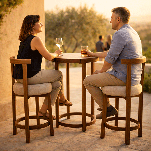 Luka Walnut Bar Table