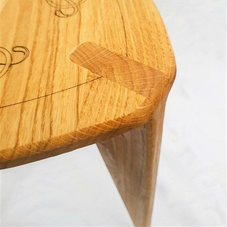 Wooden Side Tables with Ornaments