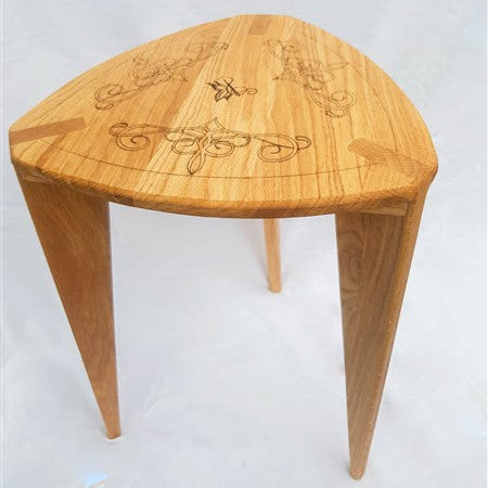 Wooden Side Tables with Ornaments