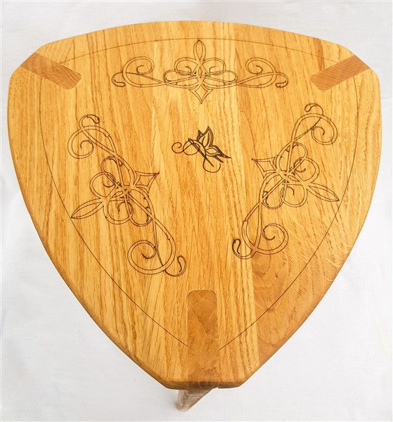Wooden Side Tables with Ornaments