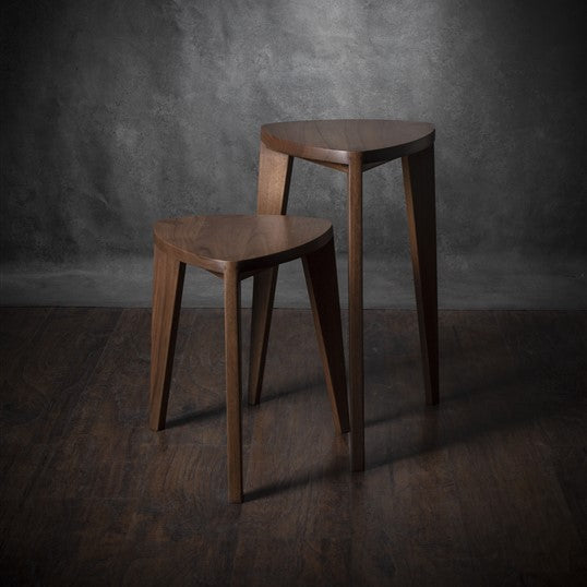 Takai Walnut Side Table Set – Tall Set 45 cm & 60 cm