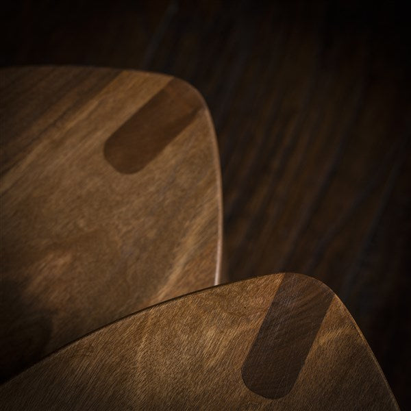 Kurumi Hira Set – Walnut Wooden Side Tables M (Set)