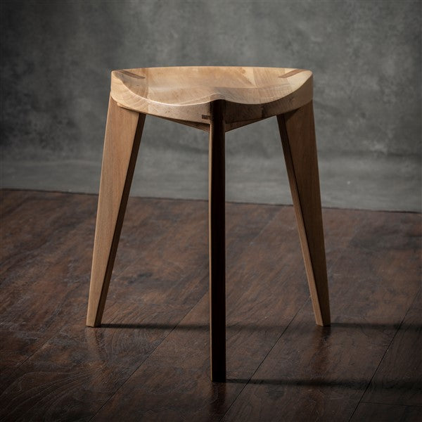 Kurumi Oku Natur L Wooden Stool