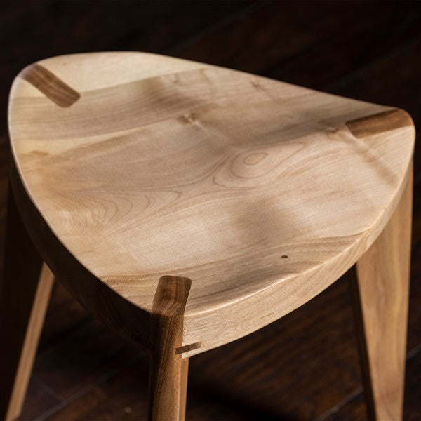 Kurumi Oku Natur L Wooden Stool