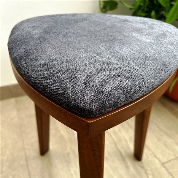 Yoru – Walnut Step Stool with Upholstered Seat