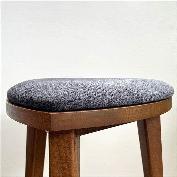 Yoru – Walnut Step Stool with Upholstered Seat