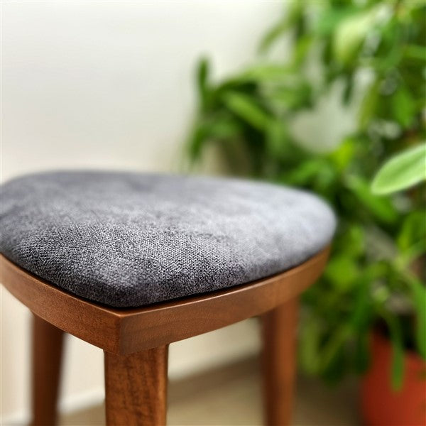 Yoru – Walnut Step Stool with Upholstered Seat