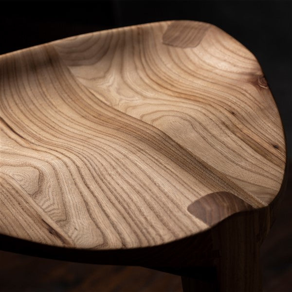 Elm Wooden Bar Stool – 40 cm
